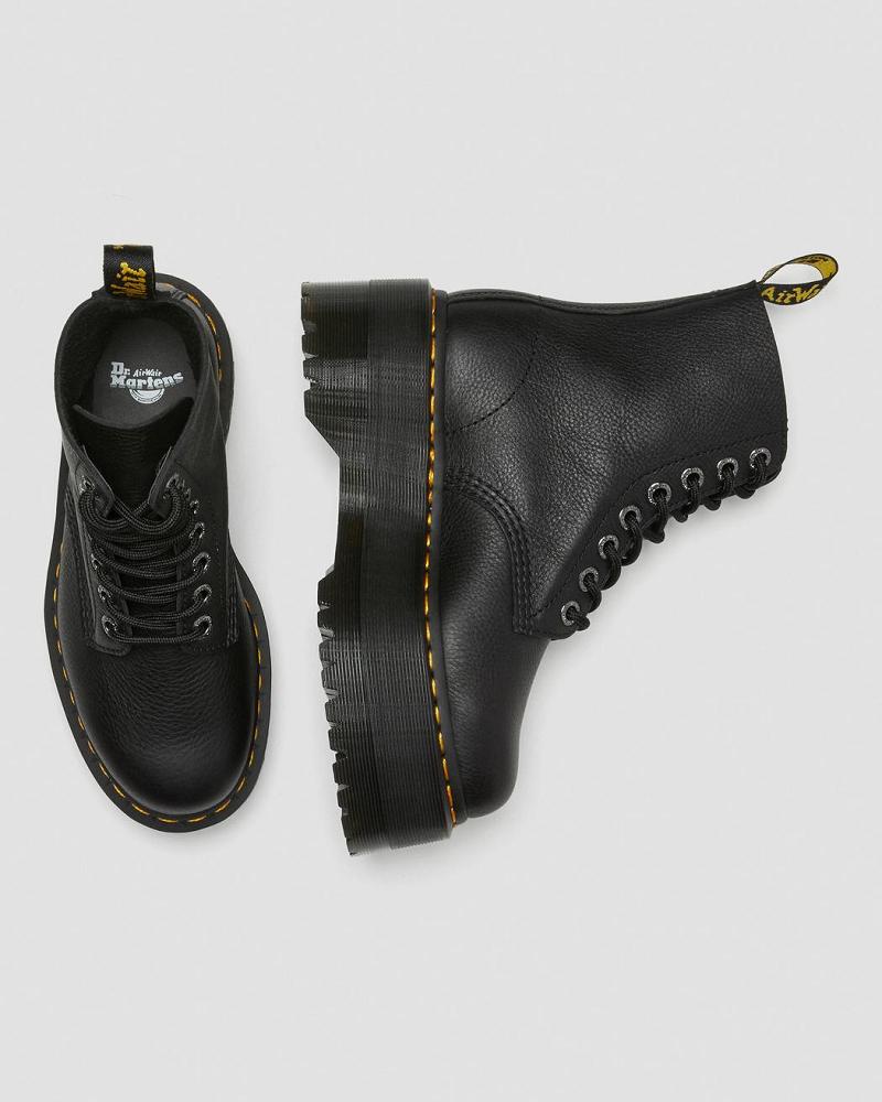 Dr Martens 1460 Pascal Max Læder Platform Støvler Dame Sort | DK 232GSO